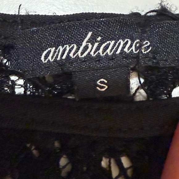 Ambiance Black Lace Sheer Top - Picture 4 of 5